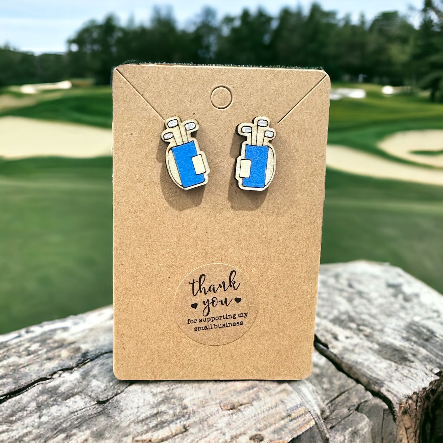 Golf Bag and Clubs Earrings