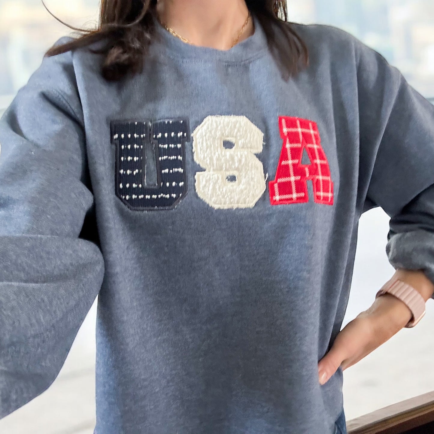 USA Embroidered Sweatshirt