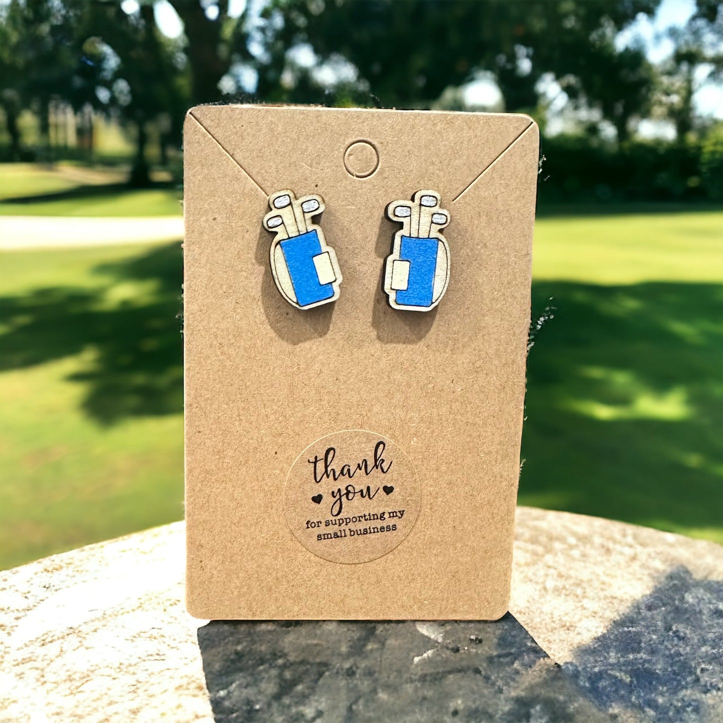 Golf Bag and Clubs Earrings