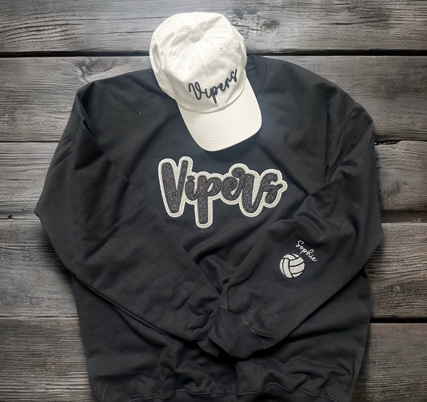 Custom Vipers Script Appliqué Sweatshirt