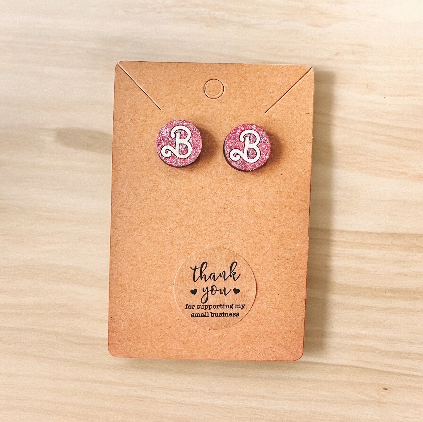 Barbie Girl Initial Earrings