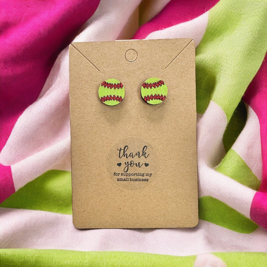 Softball Earrings