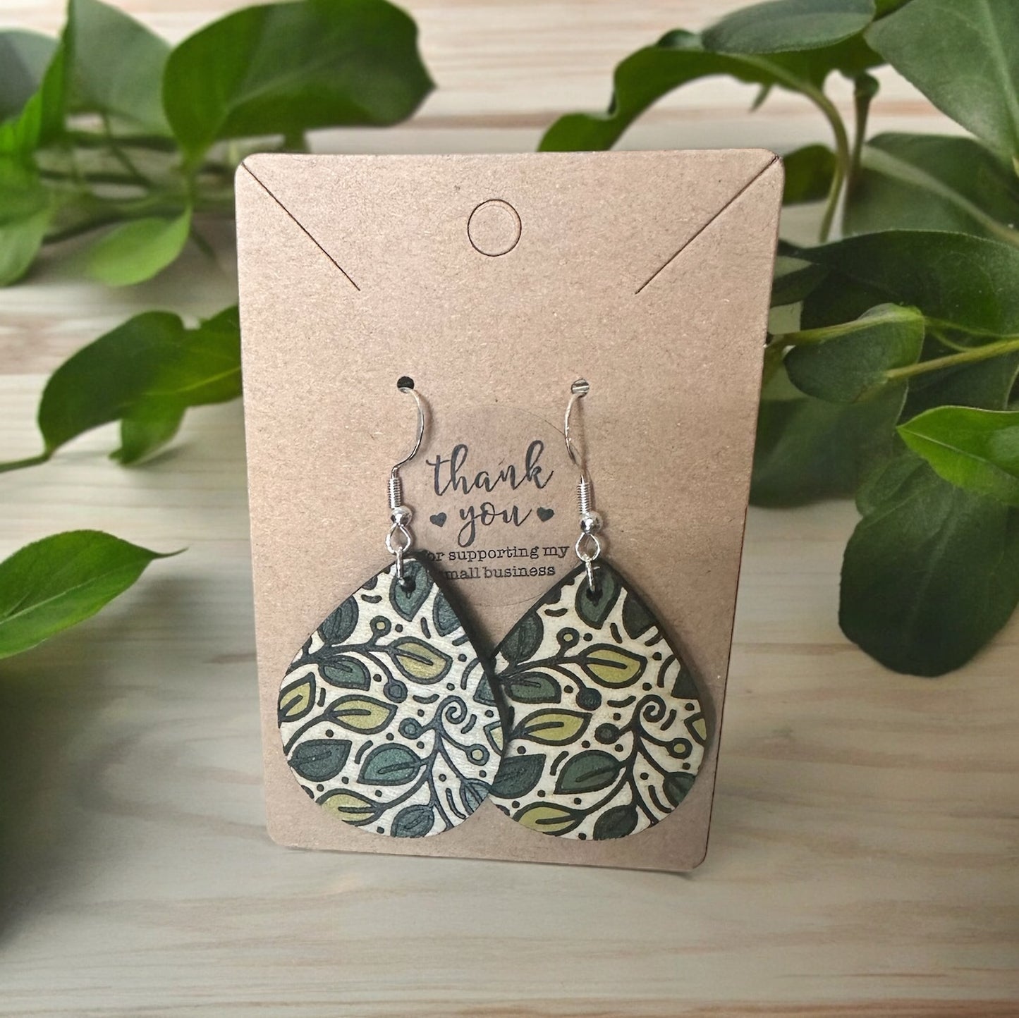 Color Burst Leaf Earrings