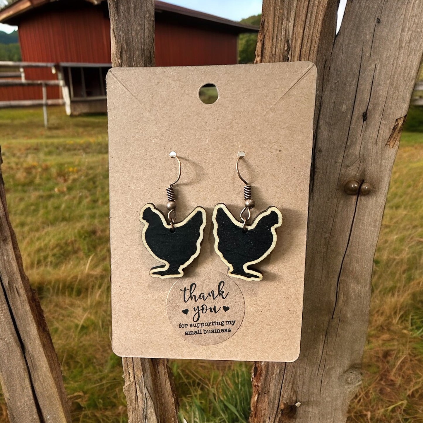 Country Chicken Earrings