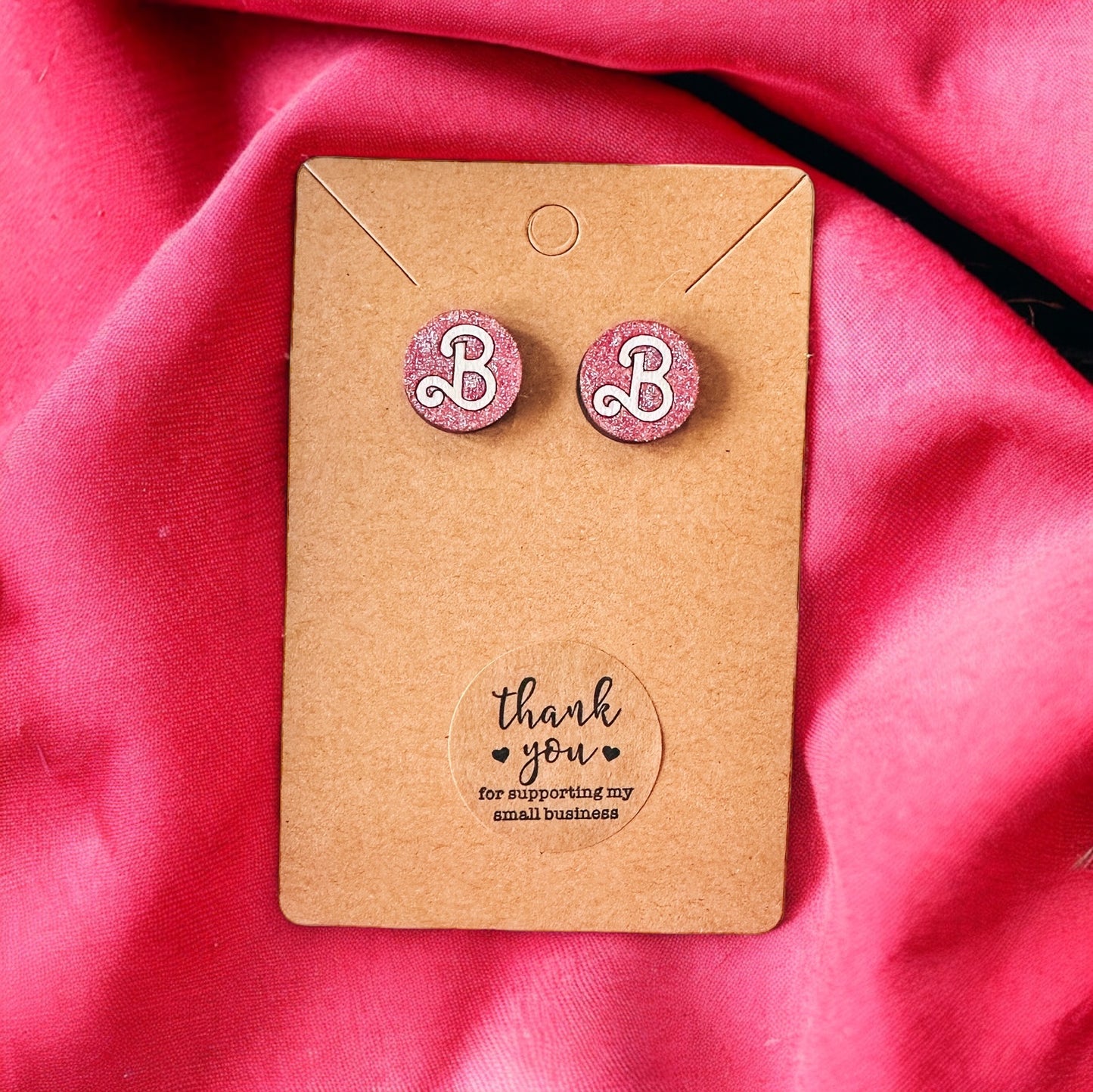 Barbie Girl Initial Earrings
