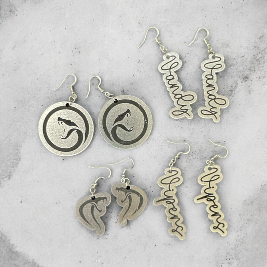 Vipers Script Earrings