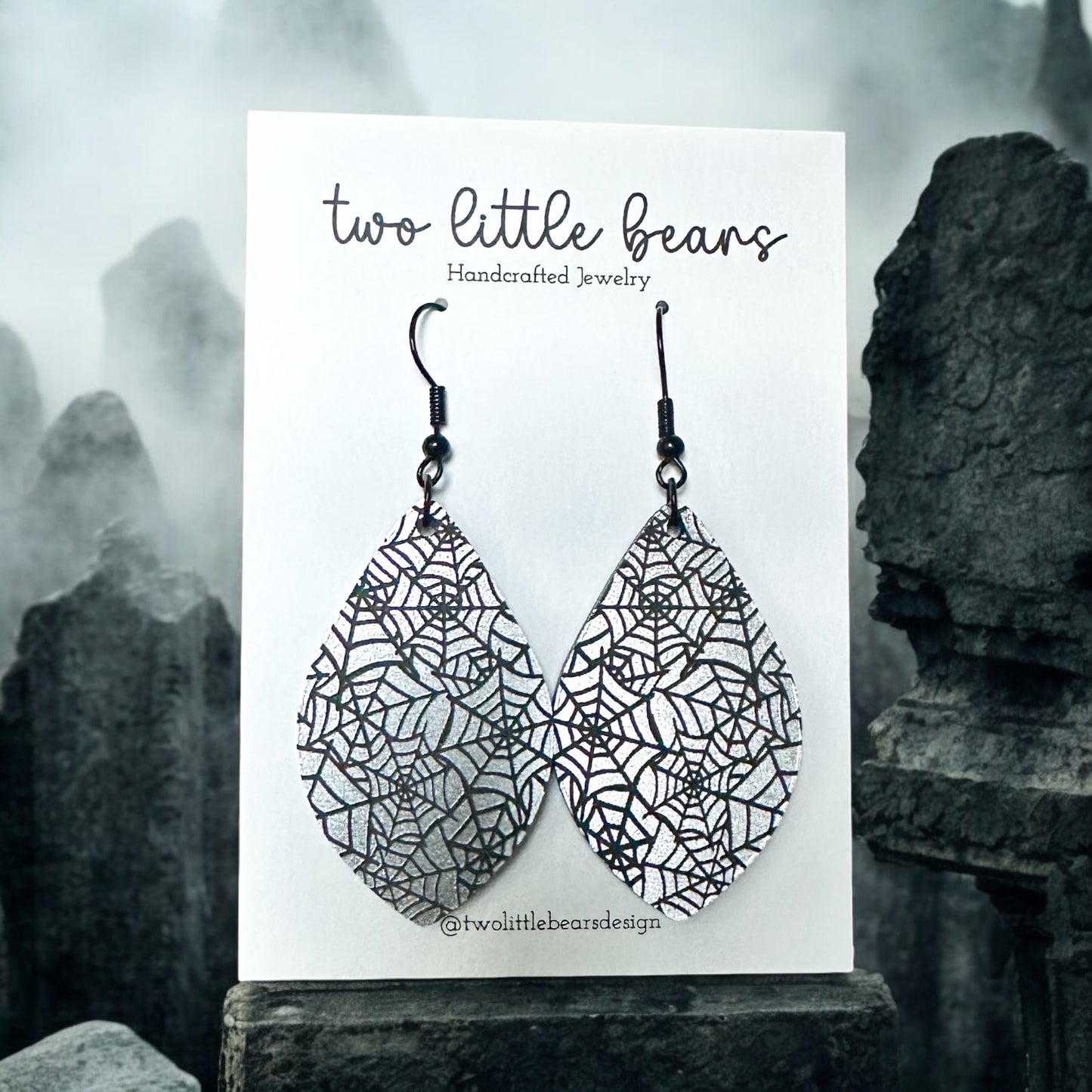 Spooky Web Acrylic Earrings