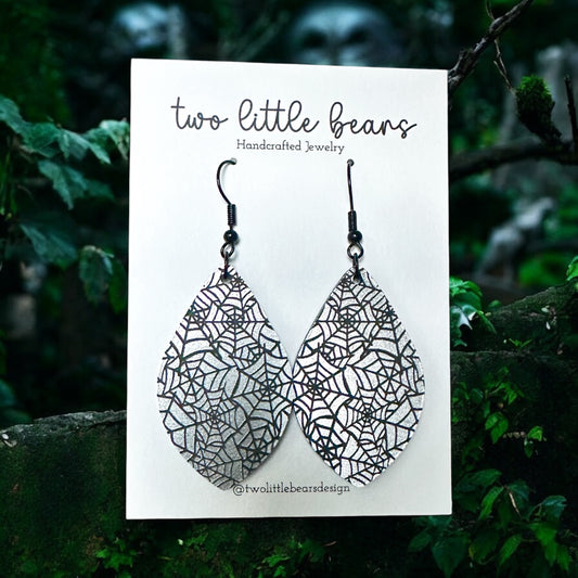 Spooky Web Acrylic Earrings