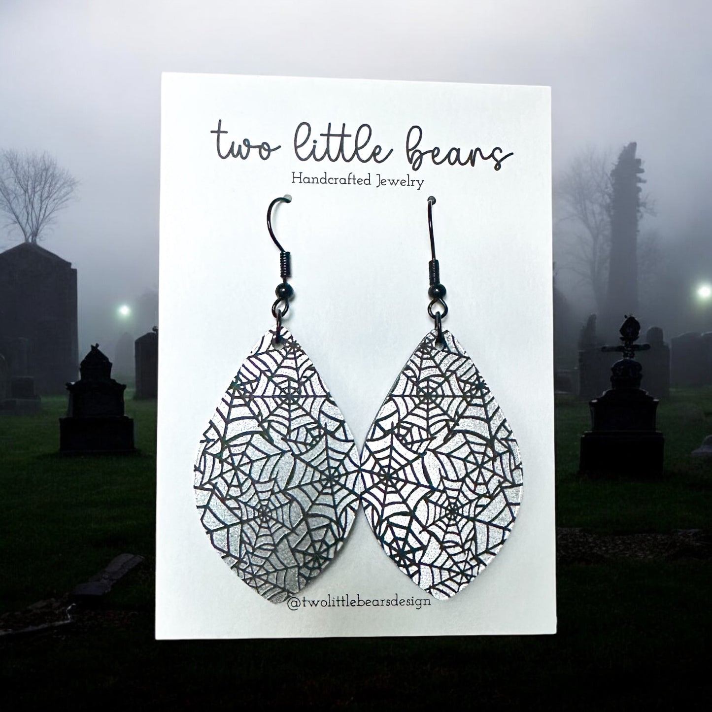 Spooky Web Acrylic Earrings