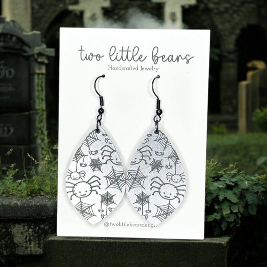 Cutesy Spider Acrylic Earrings