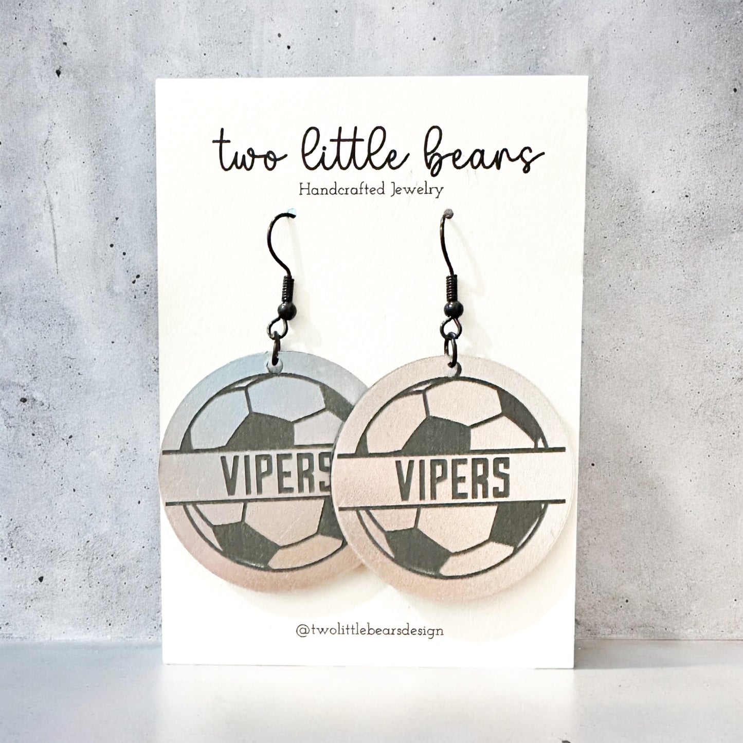 Viper Soccer Acrylic Earrings