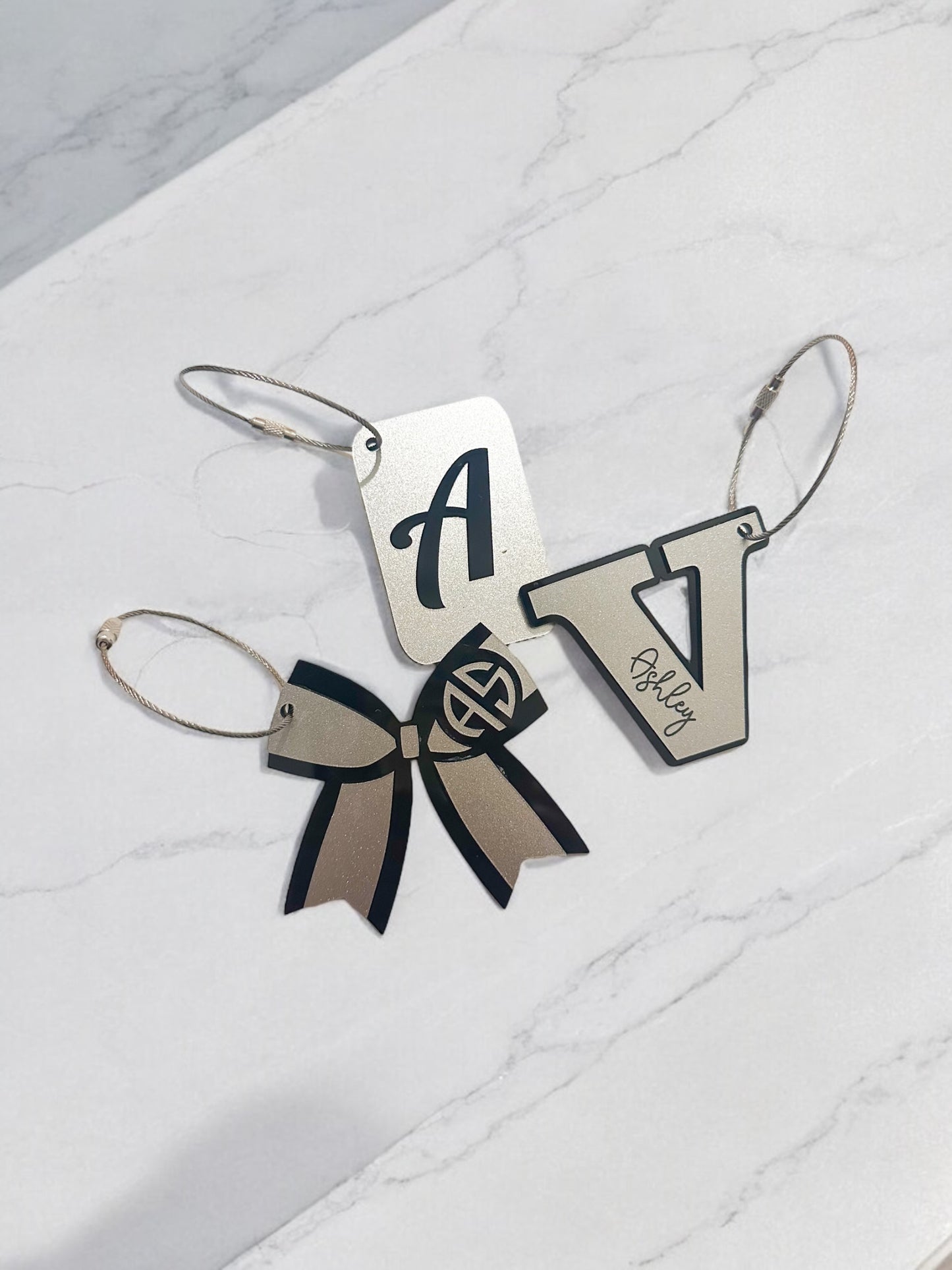 Viper Initials Bow Bag Tag