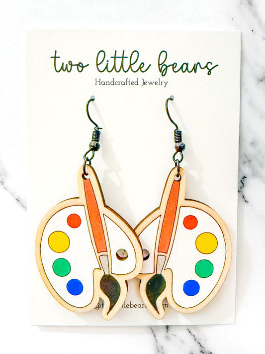 Paintbrush + Paint Earrings