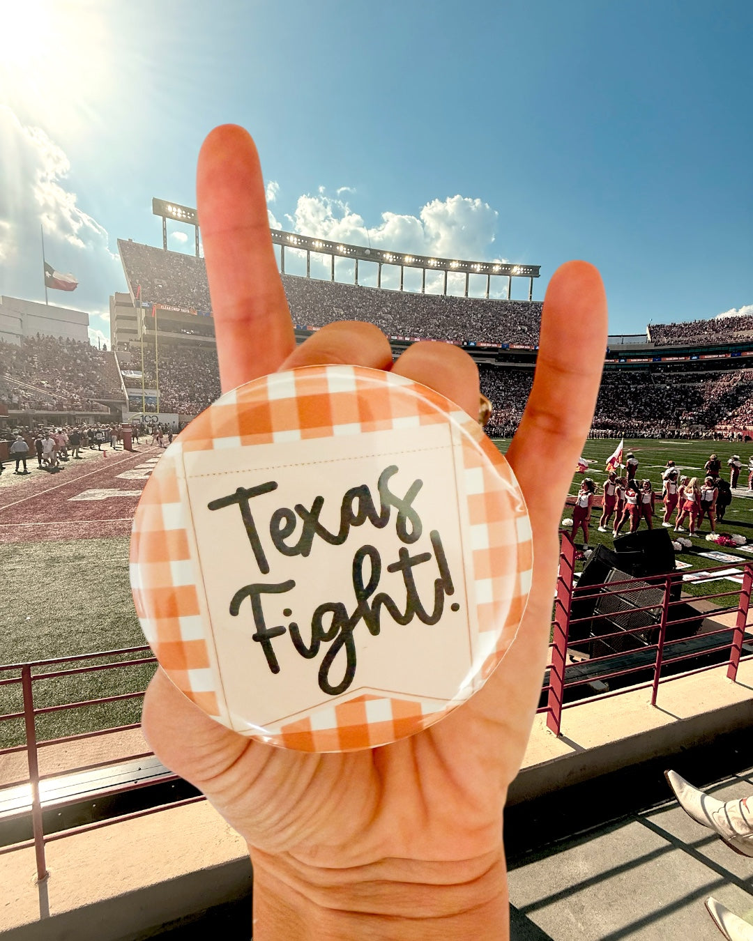 Texas Fight Game Day Button