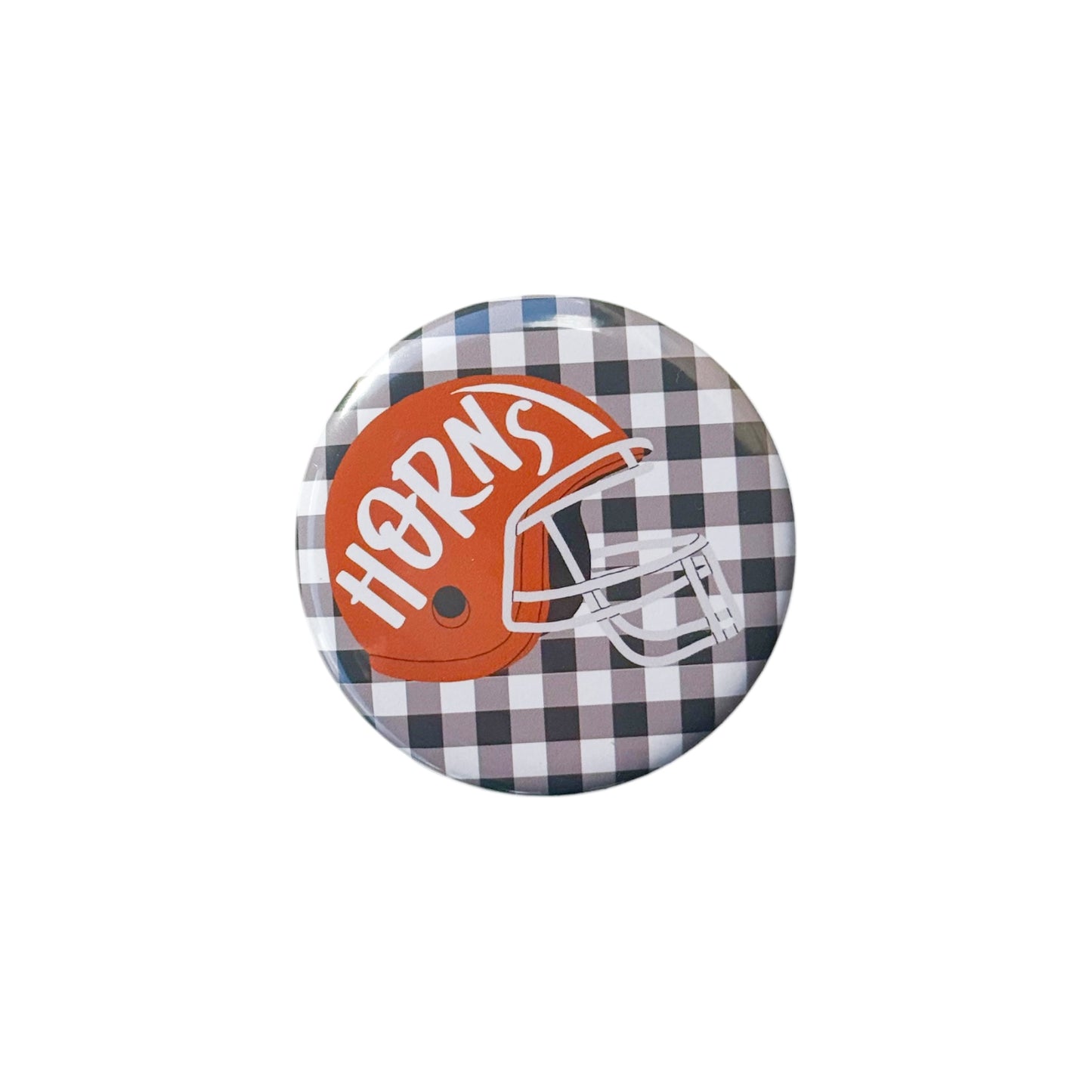 Horns Up Game Day Button