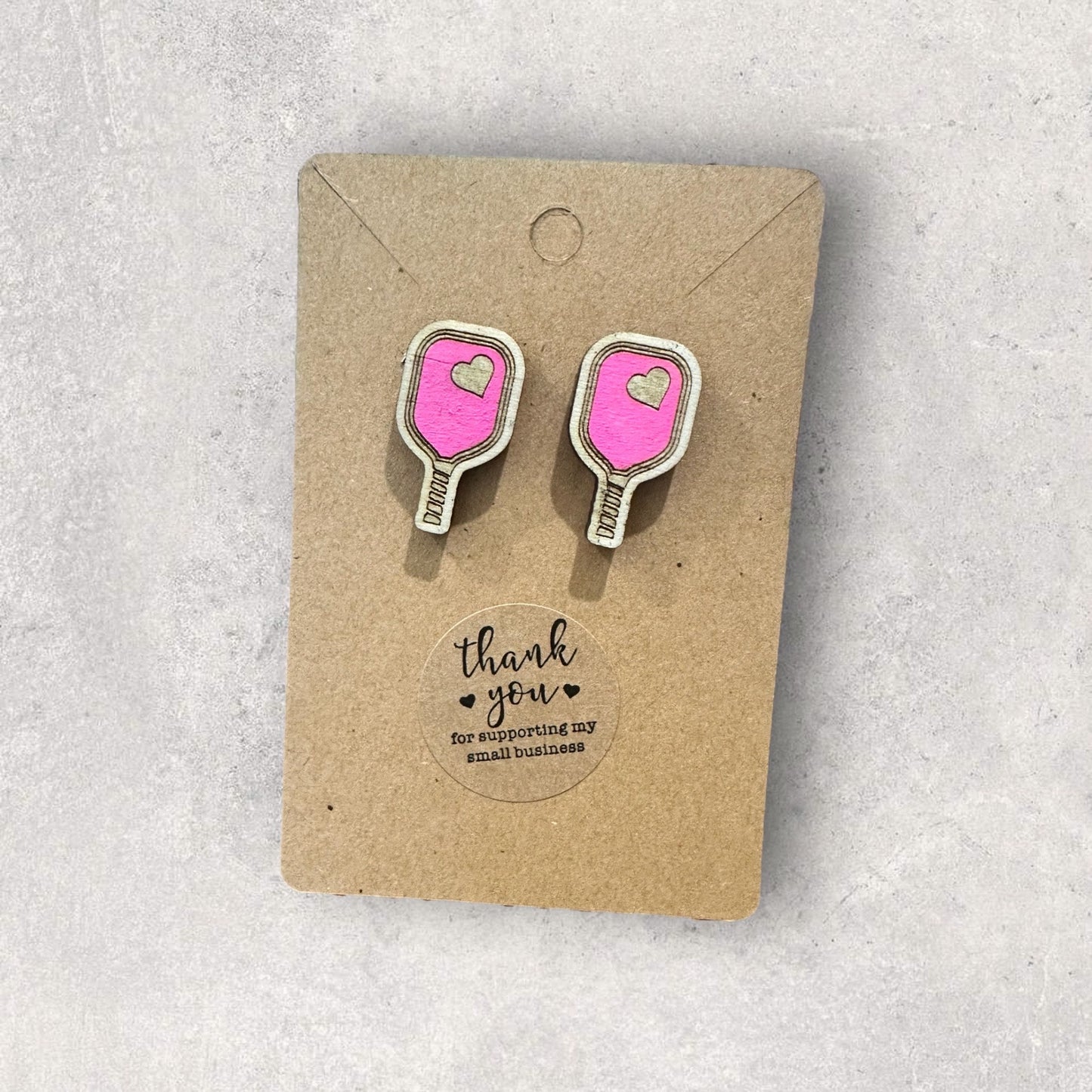 Pickleball Paddle Love Earrings