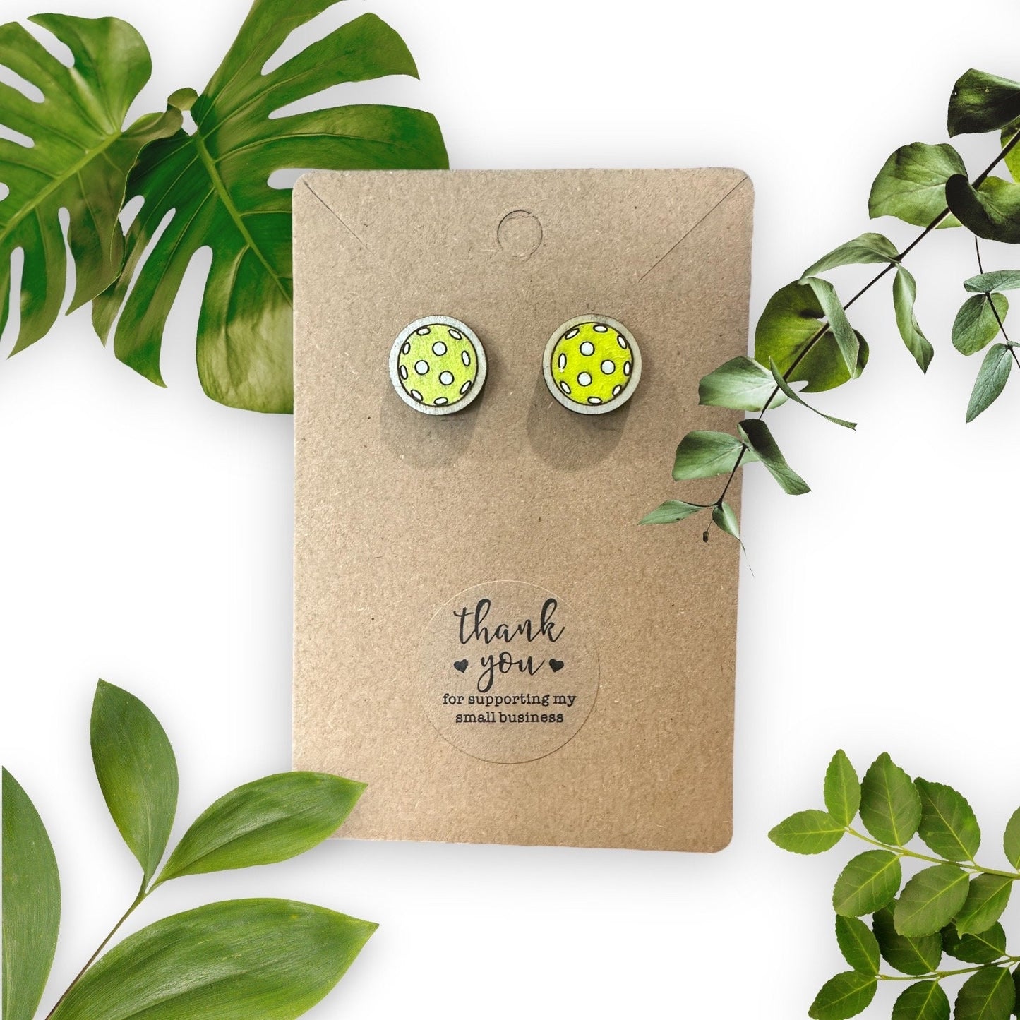 Pickleball Post Earrings