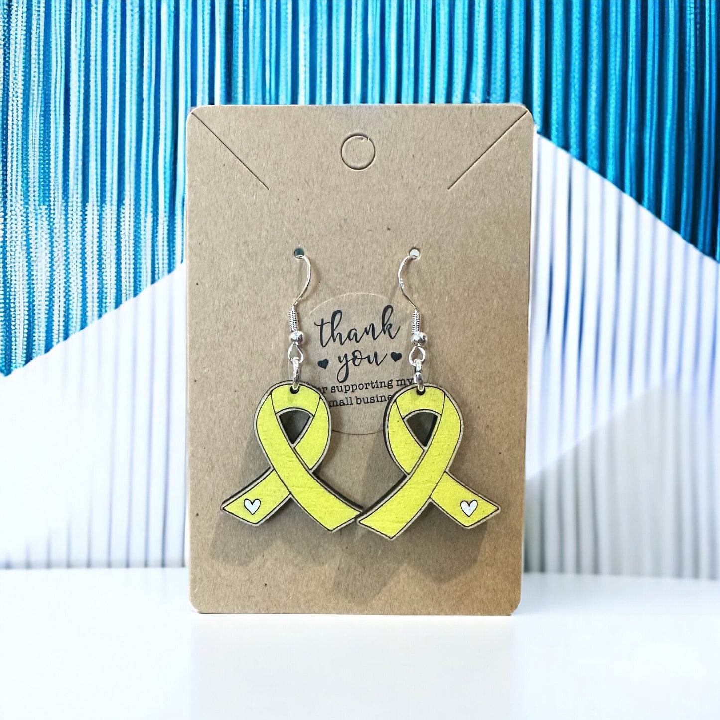 Yellow Ribbon Awareness Earrings
