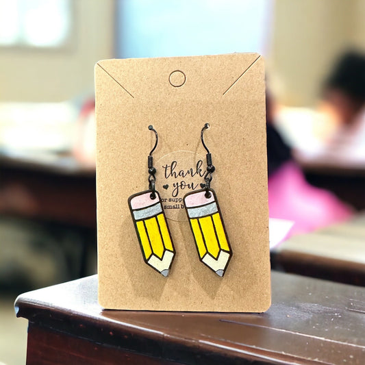 Creative Learner Pencil Earrings