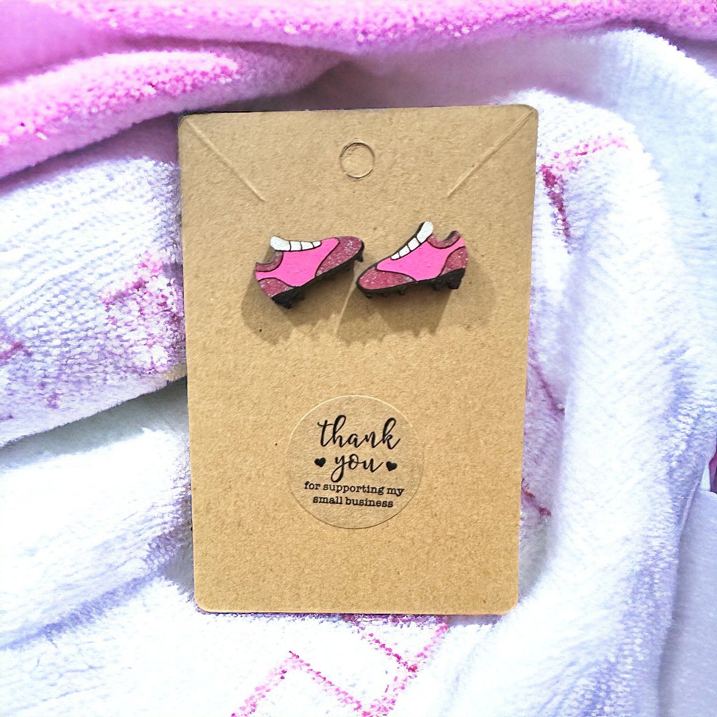 Soccer Cleats Glitter Earrings