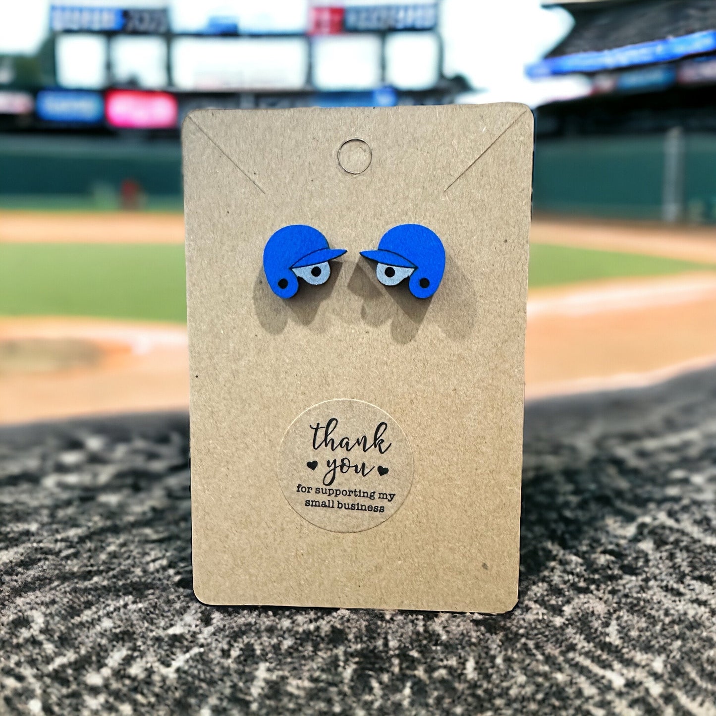 Batter Up Helmet Earrings