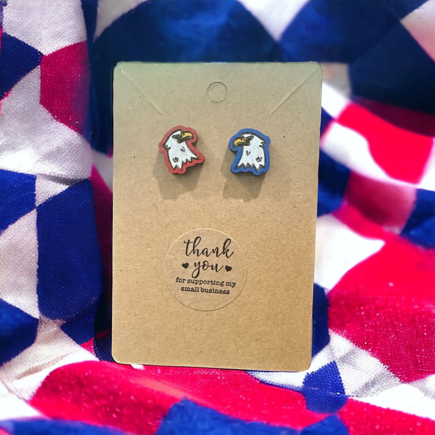 Eagle Red, White, and Blue Earrings