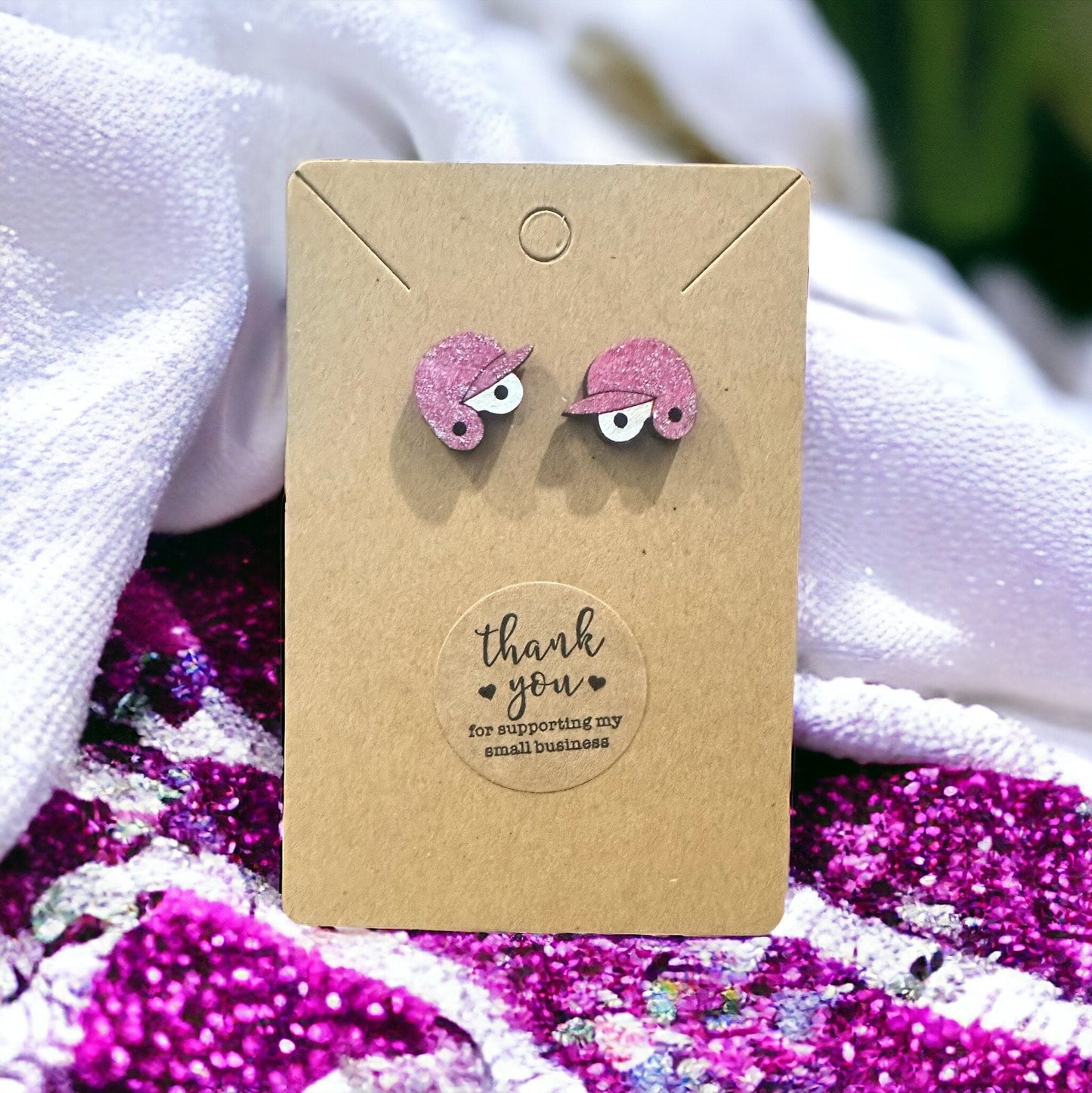 Batter Up Helmet Earrings