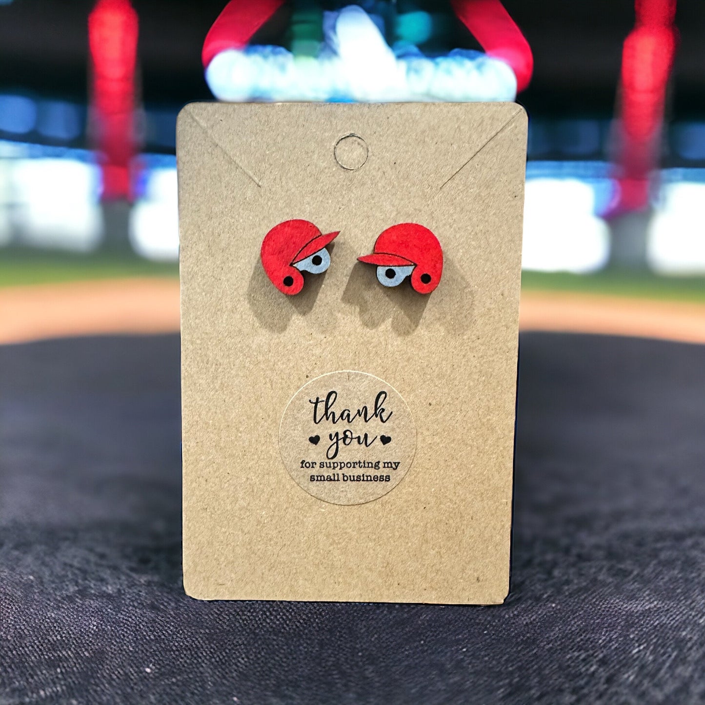 Batter Up Helmet Earrings