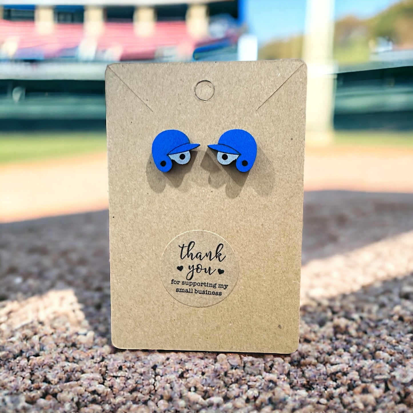 Batter Up Helmet Earrings