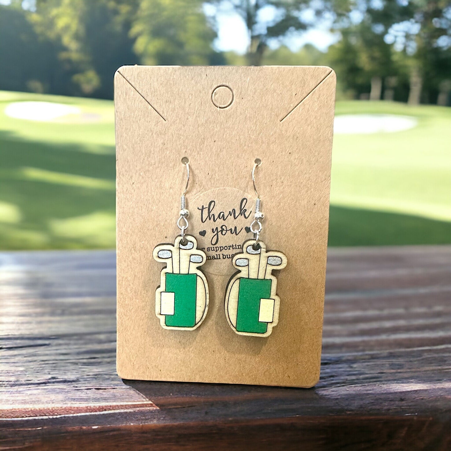 Golf Bag and Clubs Earrings