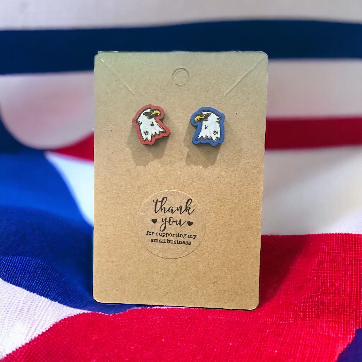 Eagle Red, White, and Blue Earrings