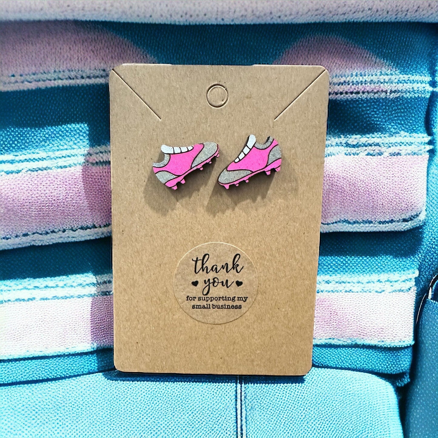 Soccer Cleats Glitter Earrings