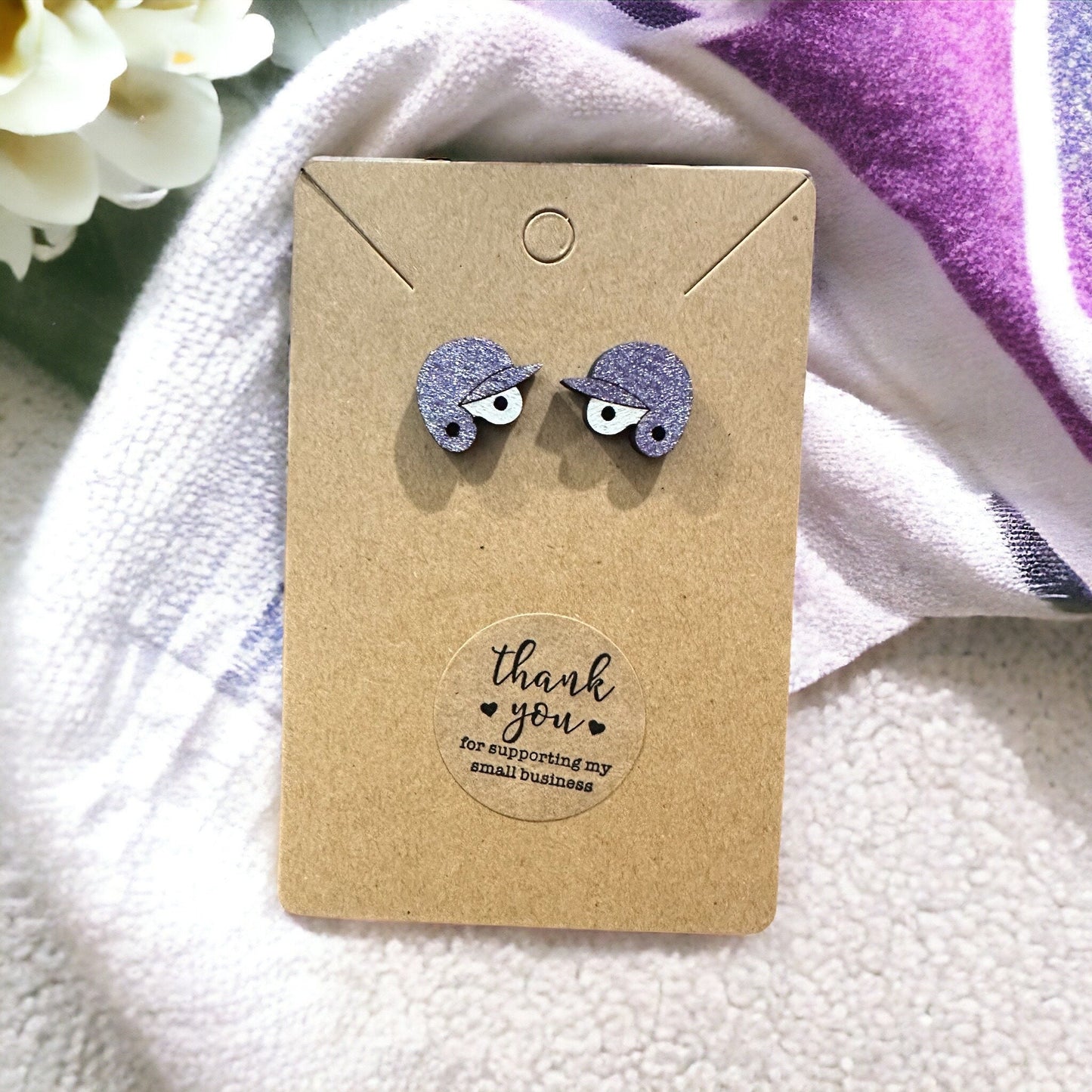 Glitter Girl Sports Earrings