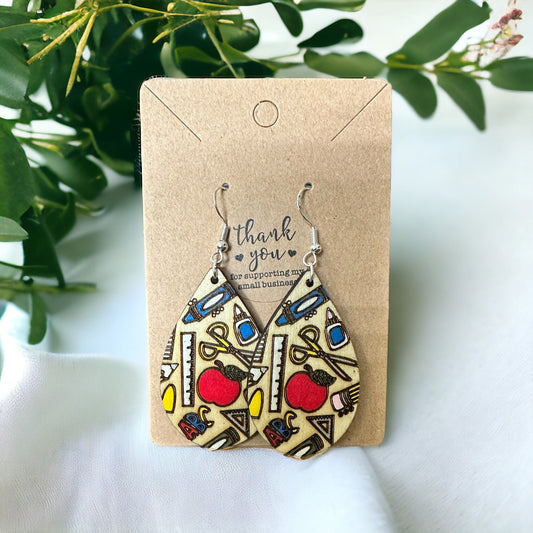 School Supplies Earrings