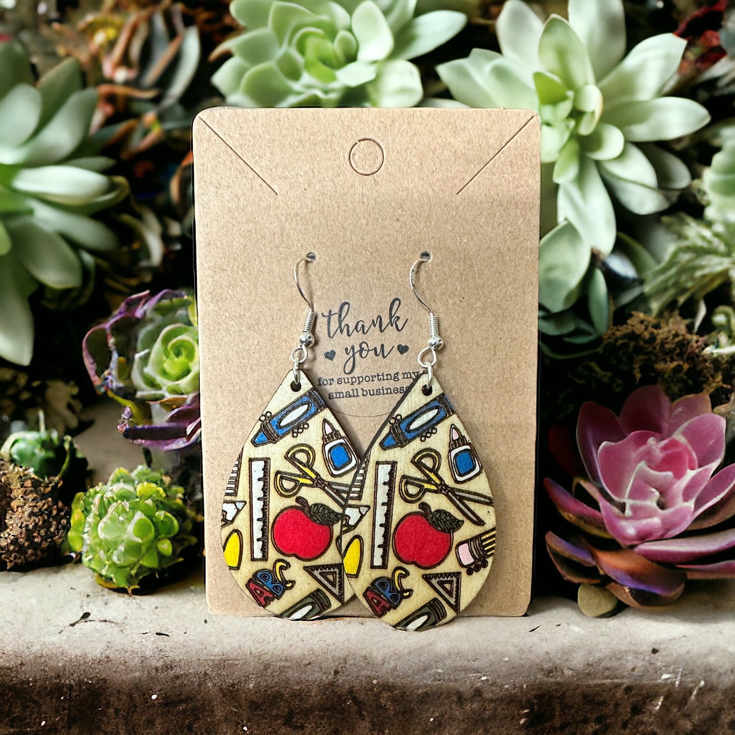 School Supplies Earrings