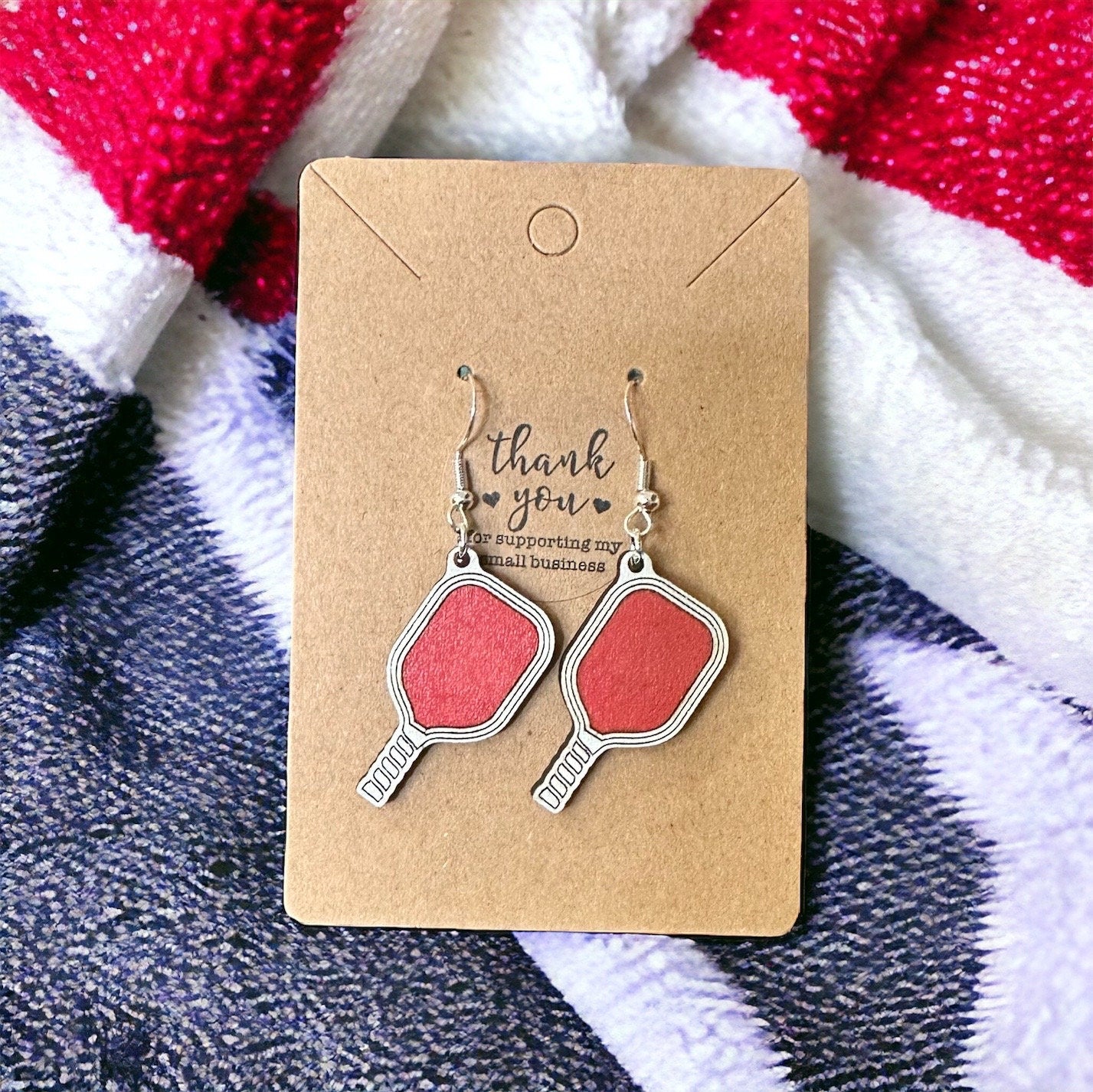 Pickleball Paddle Drop Earrings