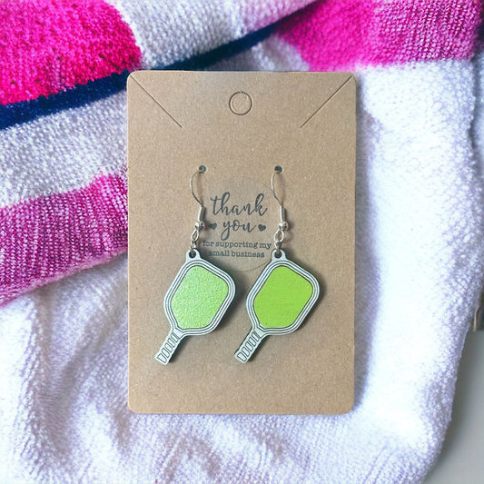 Pickleball Paddle Drop Earrings