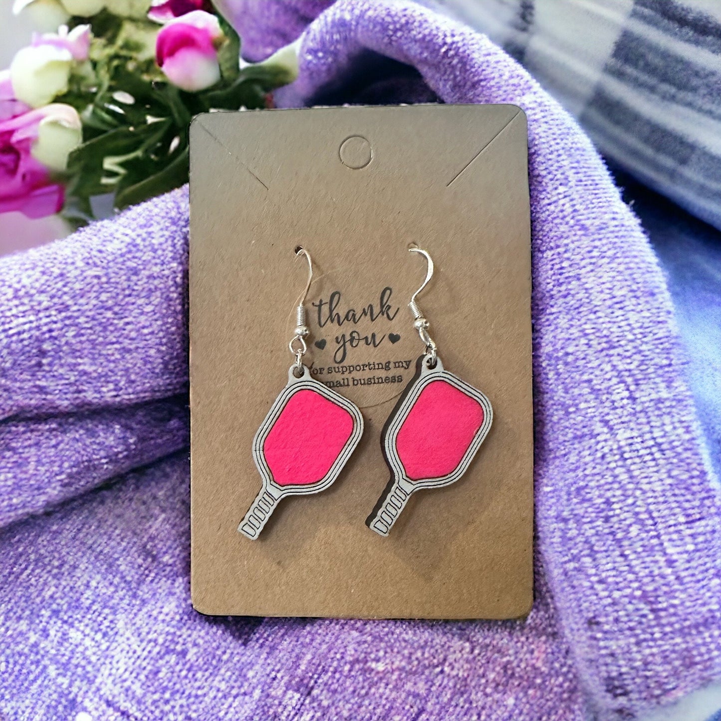 Pickleball Paddle Drop Earrings