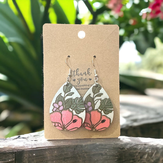 Floral Tropical Earrings