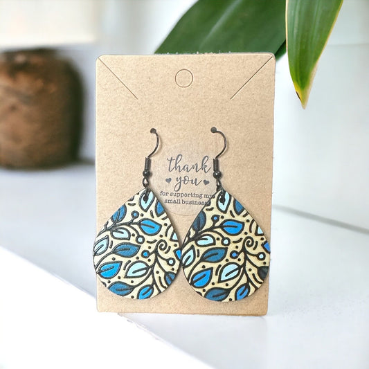 Color Burst Leaf Earrings