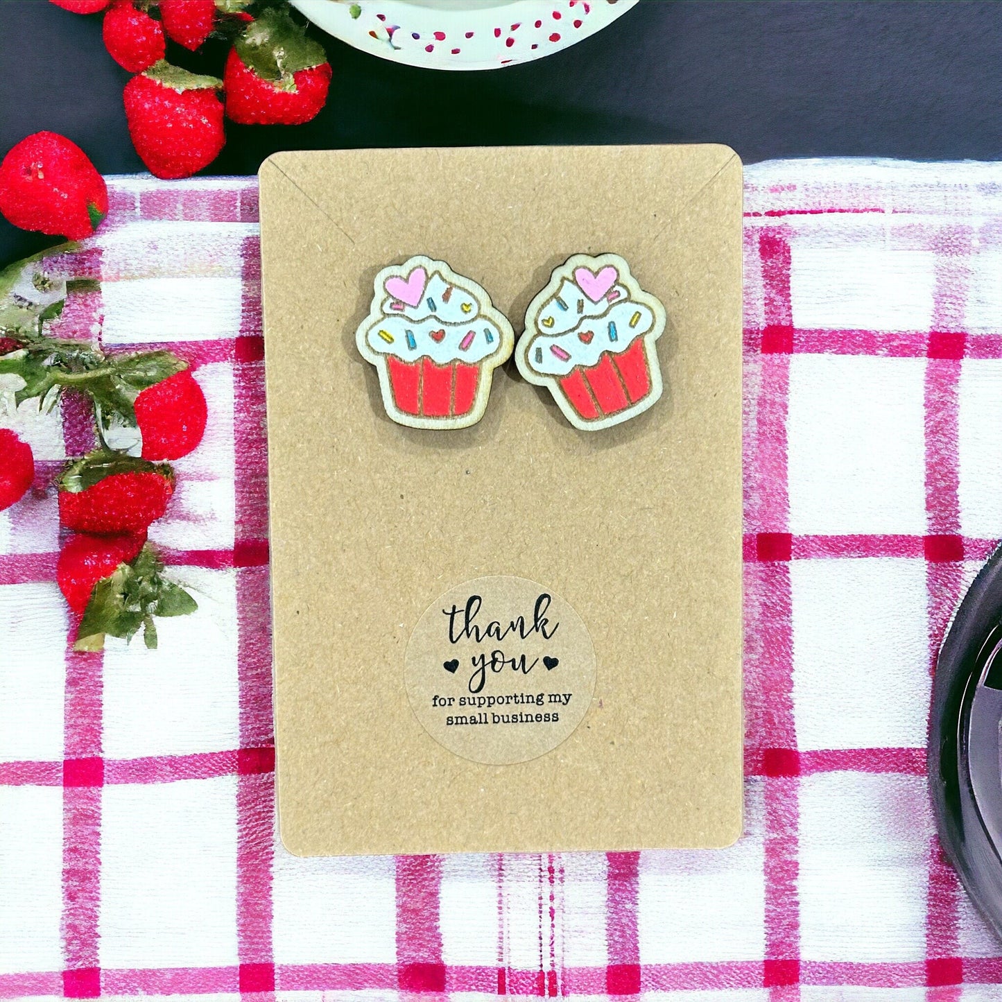 Sweetheart Cupcake Earrings