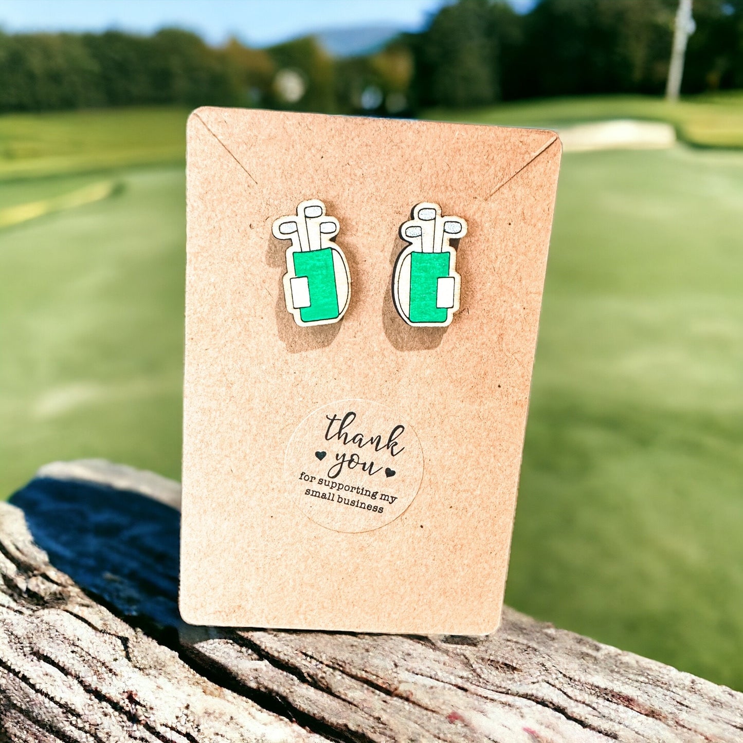 Golf Bag and Clubs Earrings