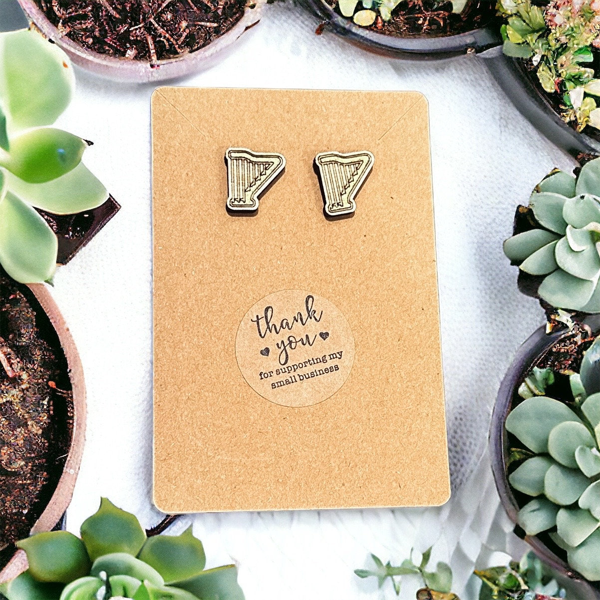 Irish Harp Earrings