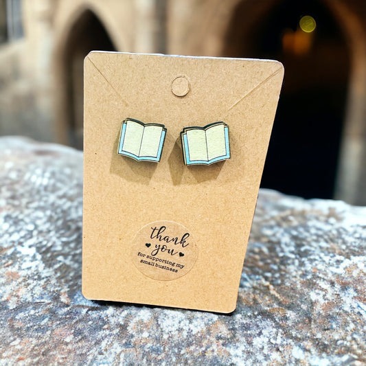 Open Book Earrings