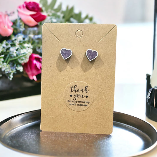 Glitter Heart Mini Earrings