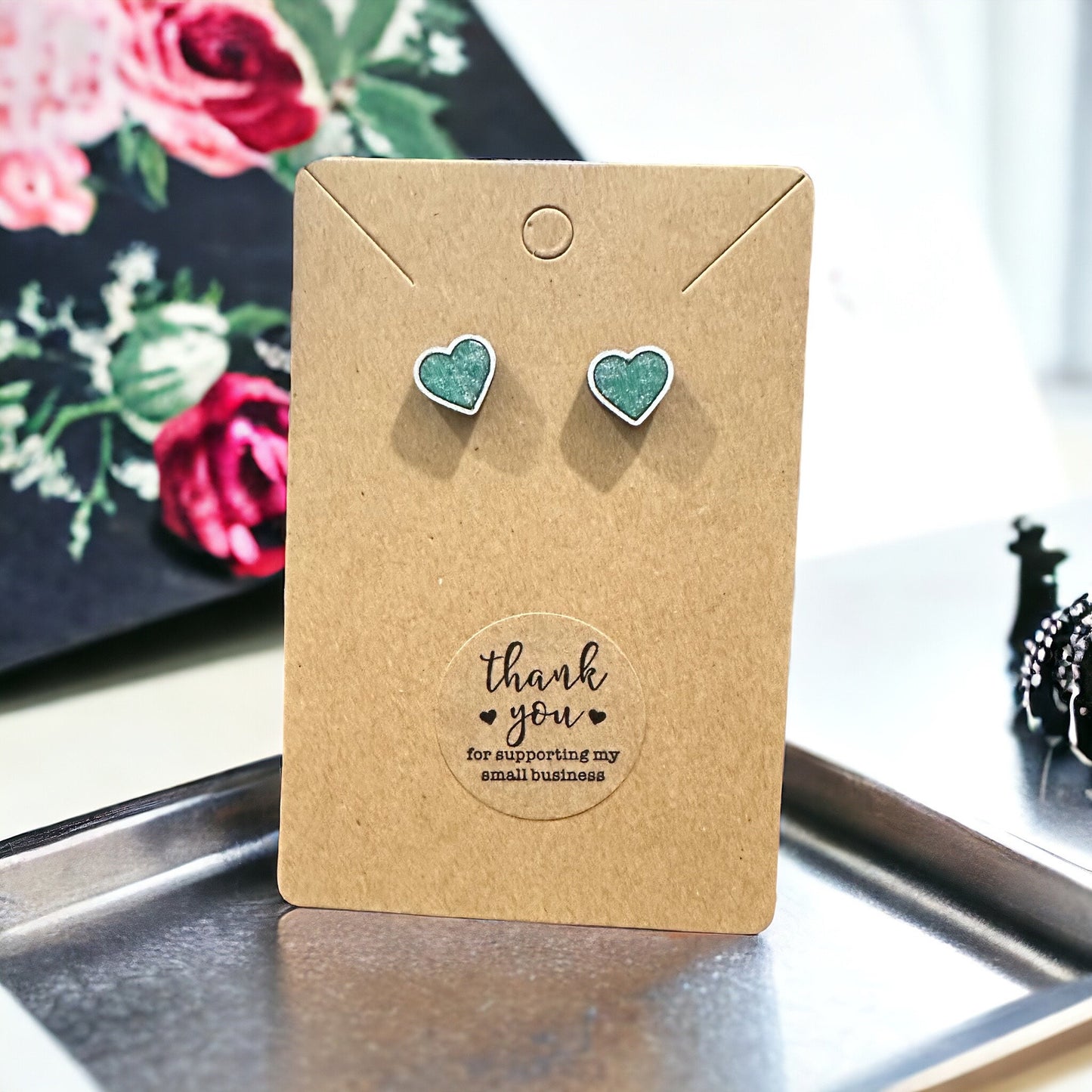 Glitter Heart Mini Earrings