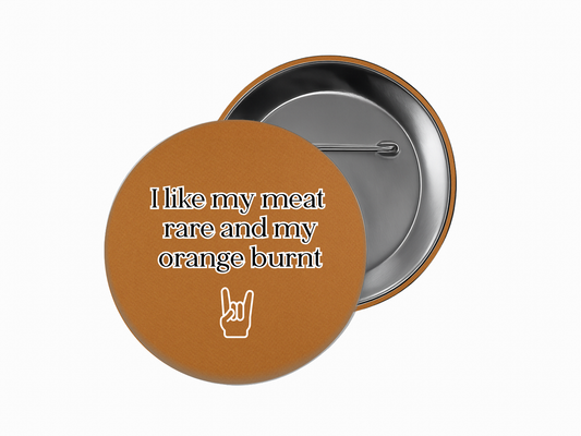 Burnt Orange Game Day Button