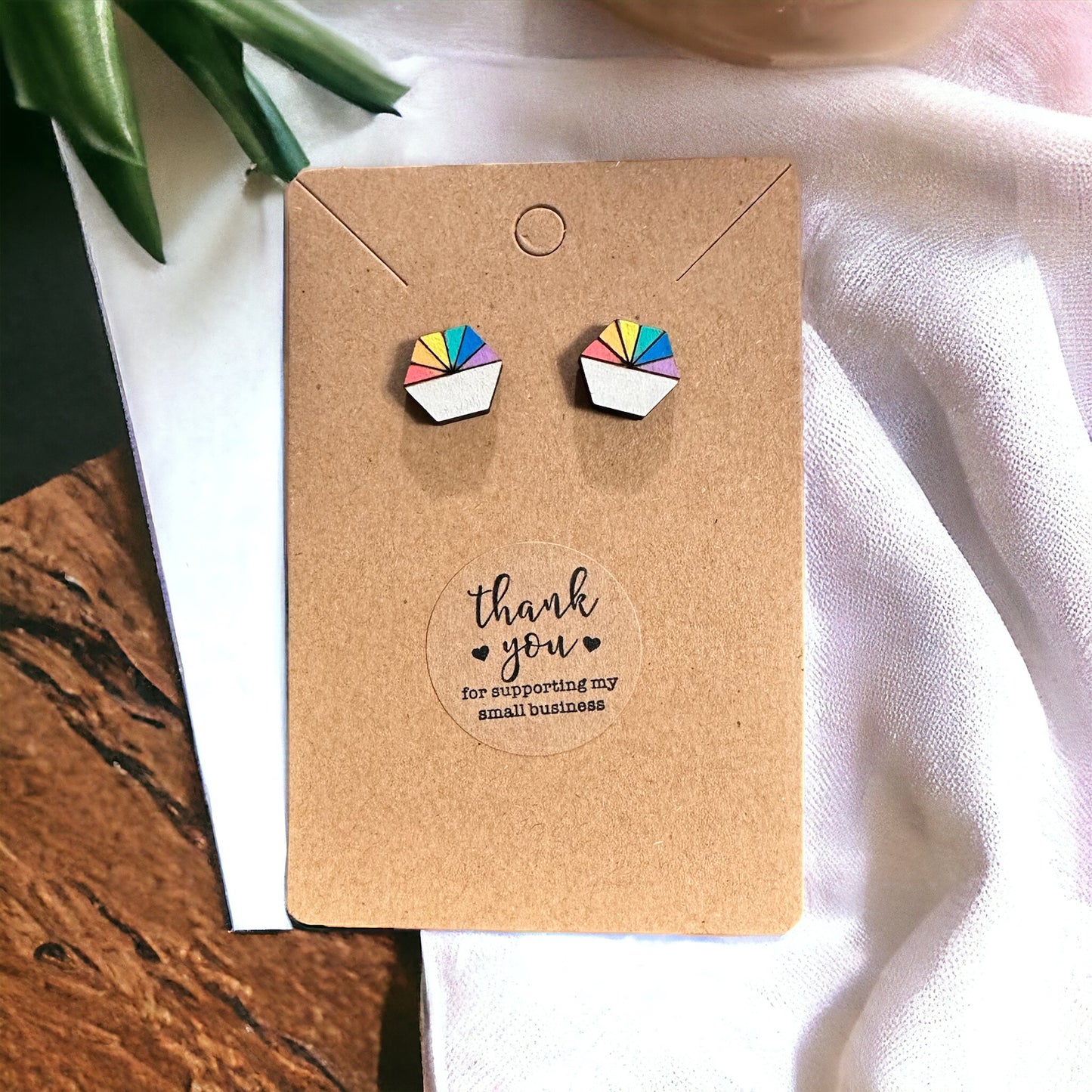 Geometric Hexagon Earrings