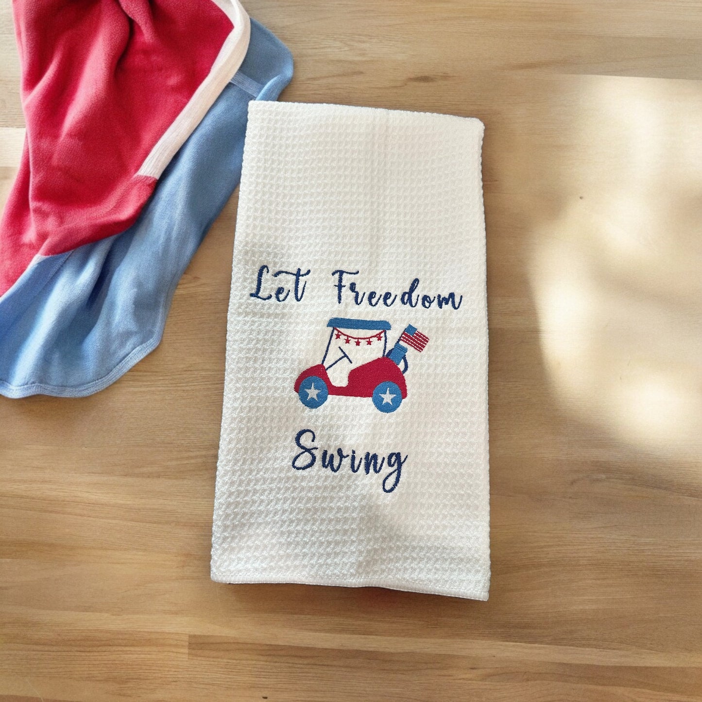 Let Freedom Swing Golf Towel