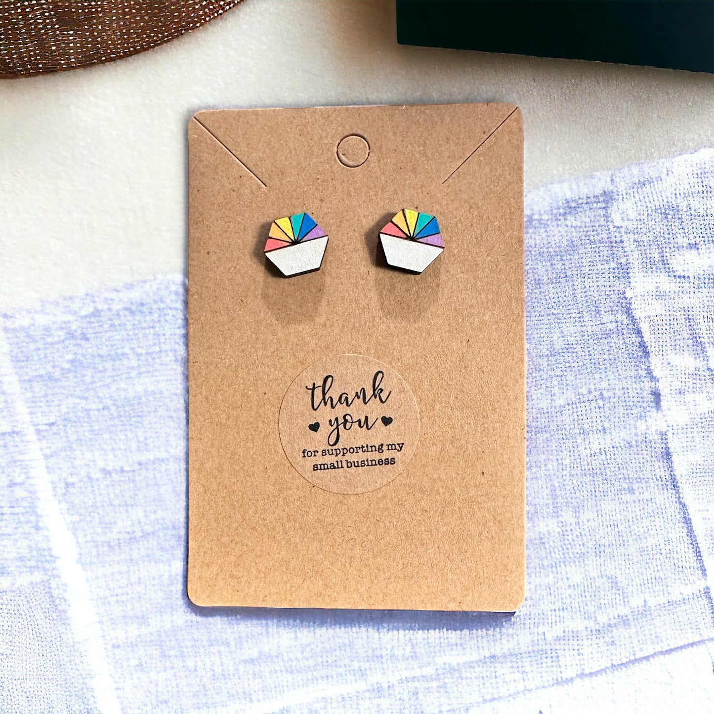 Geometric Hexagon Earrings